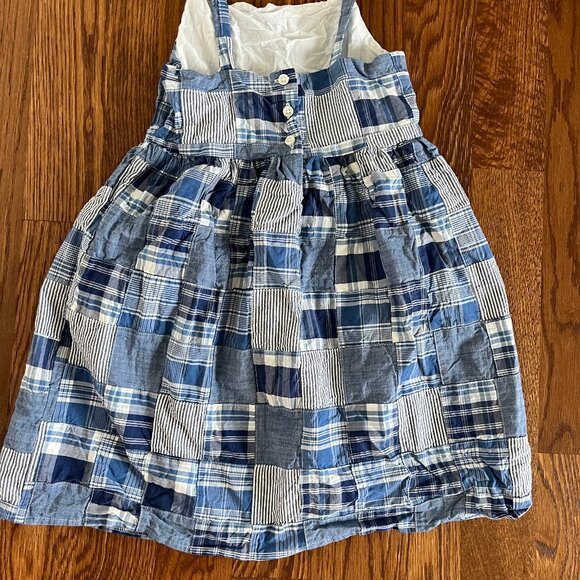 Gymboree Girls' Madras Sleeveless Cotton Poplin Dress - Picture 3 of 3
